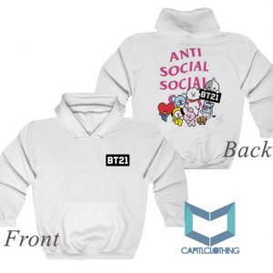 BTS BT21 X Anti Social Social Club ASSC Hoodie