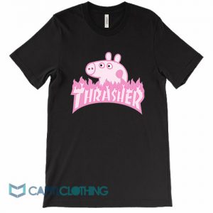 Peppa Pig X Thrasher Parody Tee