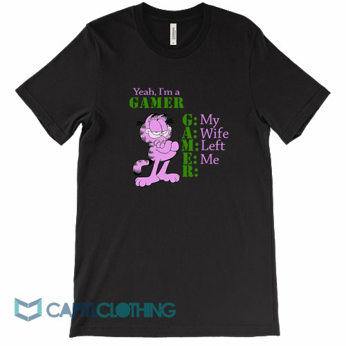 Garfield-Yeah-I'm-A-Gamer-Tee