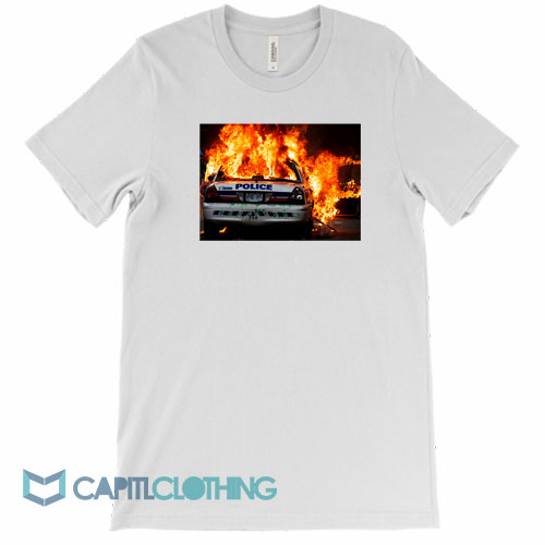 Toronto-Police-Car-In-Fire-Tee