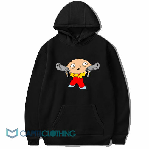 White Family Guy Stewie Griffin Gun Hoodie