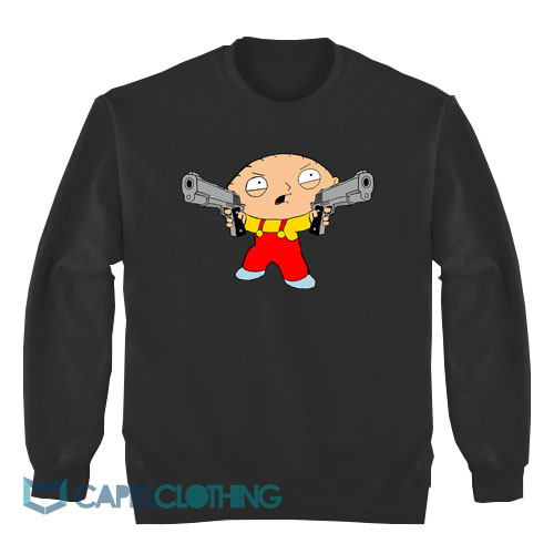 White-Family-Guy-Stewie-Griffin-Gun-Sweatshirt