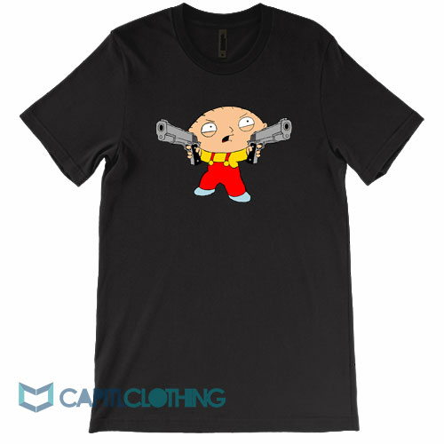 White-Family-Guy-Stewie-Griffin-Gun-Tee