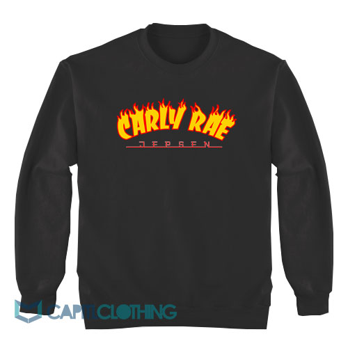 Carly-Rae-Japsen-Flame-Design-Sweatshirt1