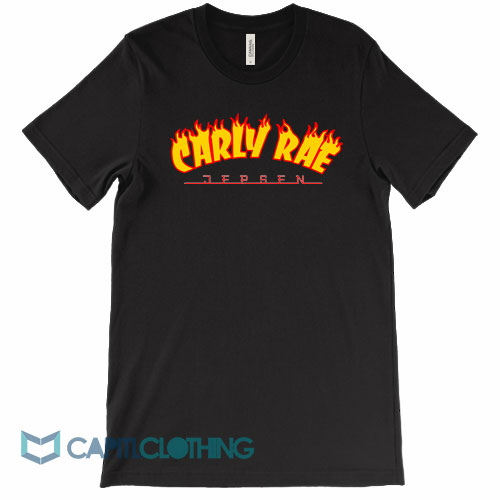 Carly-Rae-Japsen-Flame-Design-Tee