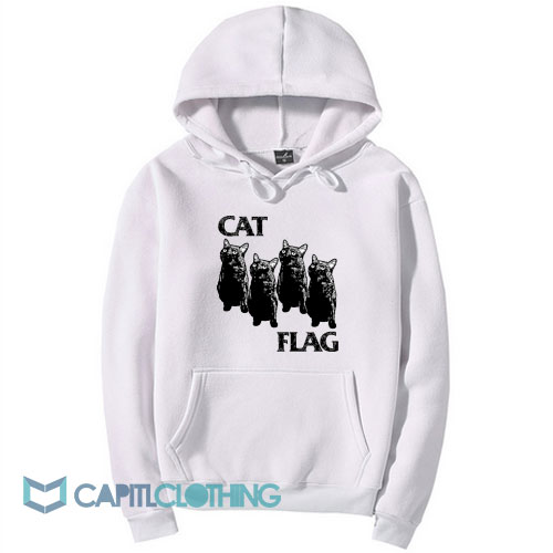 Cat Flag Black Flag Parody Hoodie Capitlclothing.com