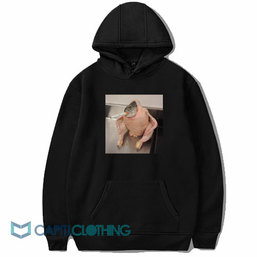 Fish Chicken Smoking a Cigarette Meme Hoodie