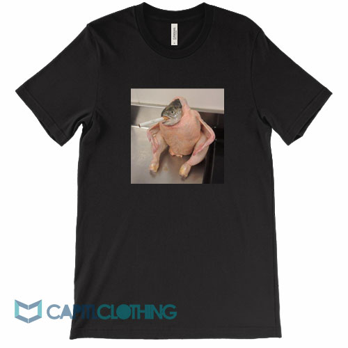 Fish-Chicken-Smoking-a-Cigarette-Meme-Tee