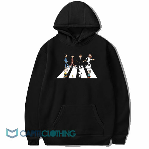 Peanuts In Abbey Road The Beatles Snoopy Hoodie