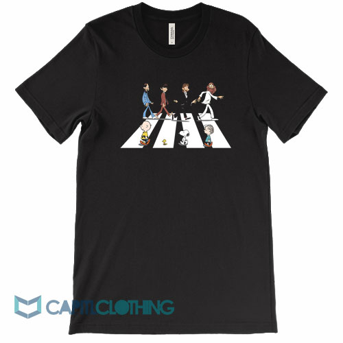 Peanuts-In-Abbey-Road-The-Beatles-Snoopy-Tee