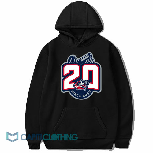 Columbus Blue Jackets 20th Anniversary Logo Hoodie