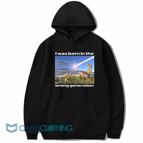 Dinosaurs I Was Born In The Wrong Generation Hoodie