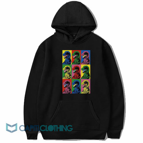 Jurassic Park Dinosaur Pop Art Hoodie