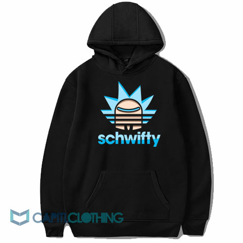 Rick And Morty Schwifty Adidas Logo Parody Hoodie