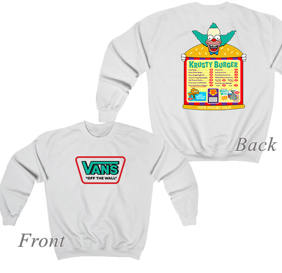 Burger Menu Krusty Burger Sweatshirt