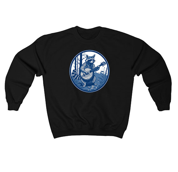 Davis Schneider Raccoon Playing Banjo Sweatshirt