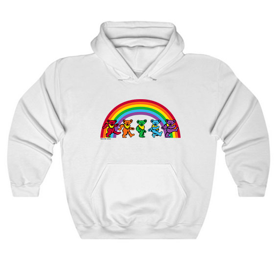 Grateful Dead Rainbow Dancing Bears Hoodie