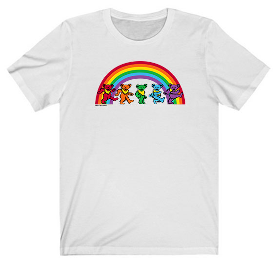 Grateful Dead Rainbow Dancing Bears Tee