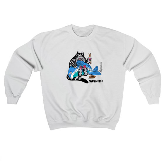 B Kliban Cat Sashimi Sweatshirt