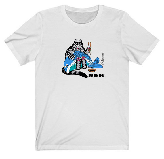 B Kliban Cat Sashimi Tee