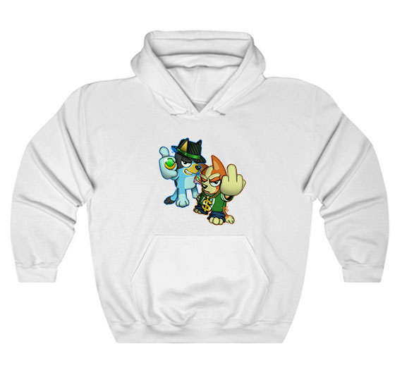 Bingo and Bluey Gangster Hoodie